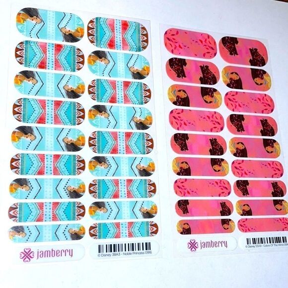 Jamberry nail wraps 2 sheets Pocohantas “Noble Princess” “Colors of the … - Picture 3 of 8